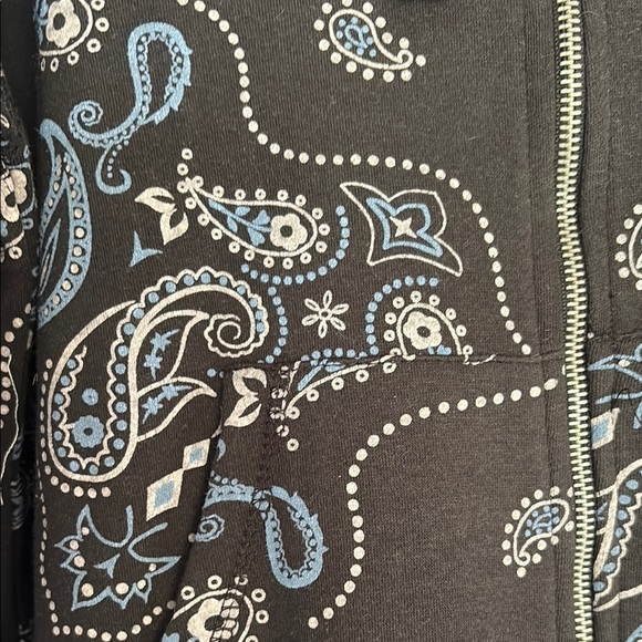 Vintage Havana Black and Blue Paisley Cardigan - Picture 5 of 5